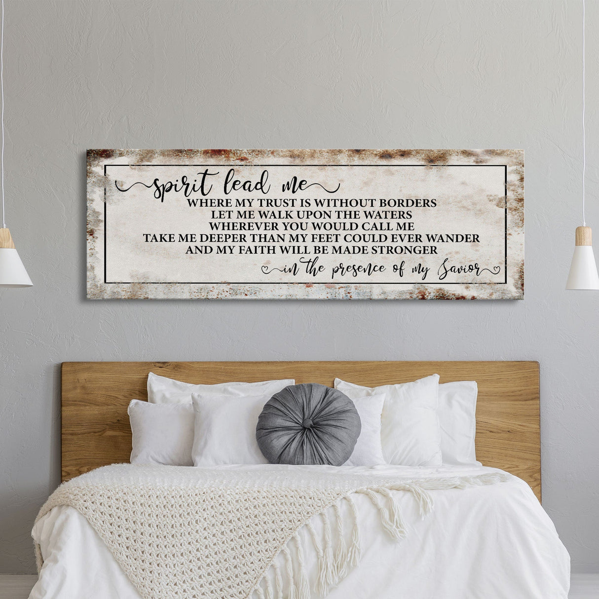 Song wall decor, Hillsong, spirit lead me canvas print, inspirational wall decor, worship song sign, worship song decor, Christian decor