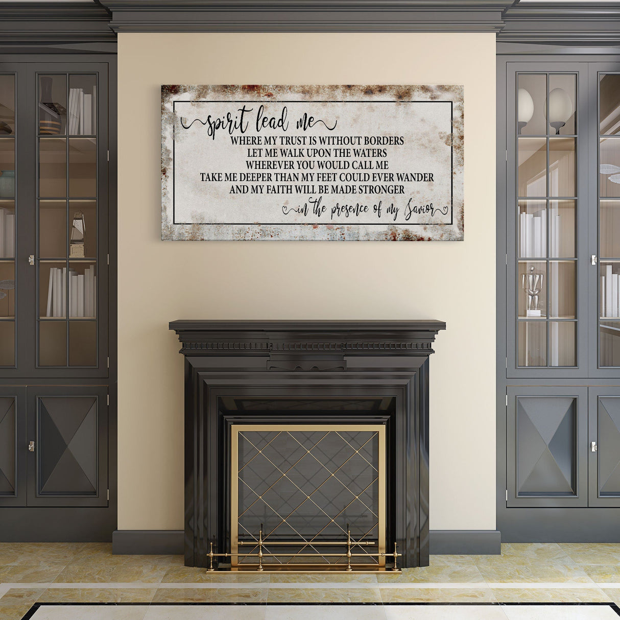 Song wall decor, Hillsong, spirit lead me canvas print, inspirational wall decor, worship song sign, worship song decor, Christian decor