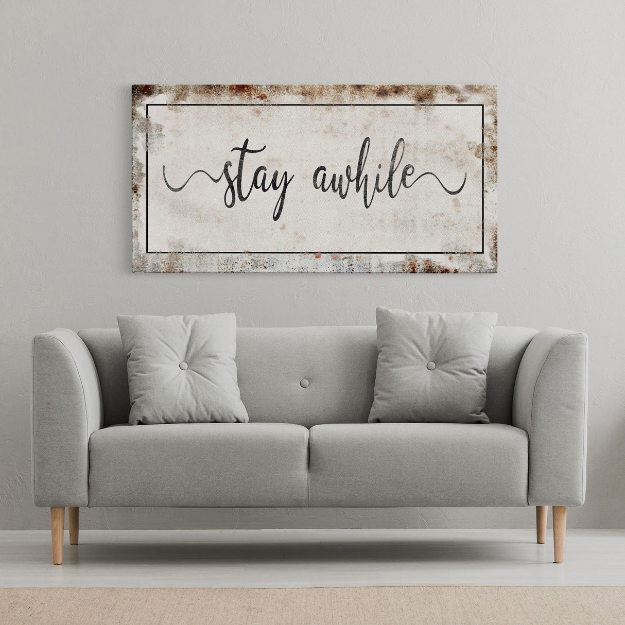 Stay awhile sign, Stay Awhile Canvas Print, Living Room Signs, Living room wall decor, Entryway Wood sign, wooden signs, guest room art