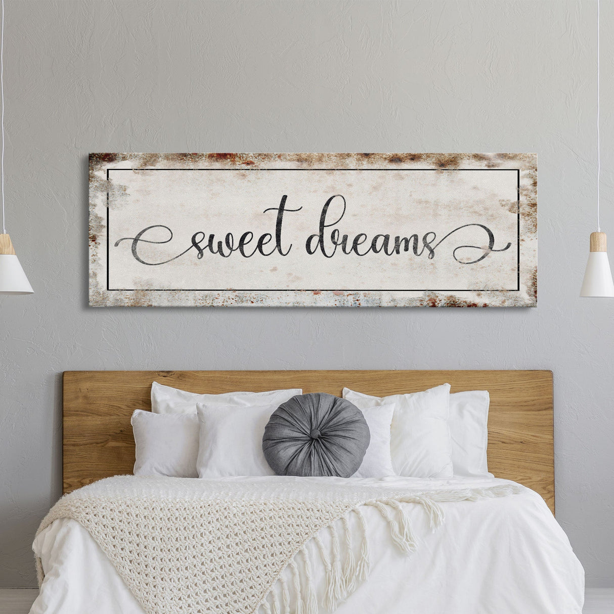 Sweet Dreams, Master bedroom sign for over bed, master bedroom wall decor, wall art for bedroom wall, sweet dreams canvas print, guest room