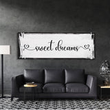 Master Bedroom Sign, Sweet Dreams Canvas Sign, Bedroom Wall Decor, Sign For Bedroom, distressed Canvas Sign, Sign Above Bed, Bedroom Art