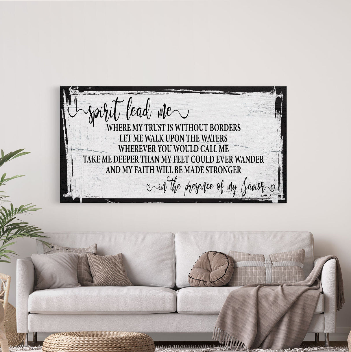 Song wall decor, Hillsong, spirit lead me canvas print, inspirational wall decor, worship song sign, worship song decor, Christian decor