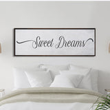 Sweet Dreams Sign, Large Bedroom Wall Decor over the Bed, Farmhouse Decor, Wall Art Decor, Canvas Print, Bedroom Wall Decor