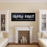 Farmer's Market Printed Canvas Sign Sign Distressed Wall Art Farmer's Market Cute Kitchen Sign Kitchen Wall Art