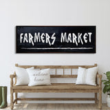 Farmer's Market Printed Canvas Sign Sign Distressed Wall Art Farmer's Market Cute Kitchen Sign Kitchen Wall Art