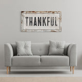 Thankful, cute farmhouse sign, framed canvas print, canvas sign, cute wall decor, living room bedroom wall art