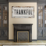 Thankful, cute farmhouse sign, framed canvas print, canvas sign, cute wall decor, living room bedroom wall art