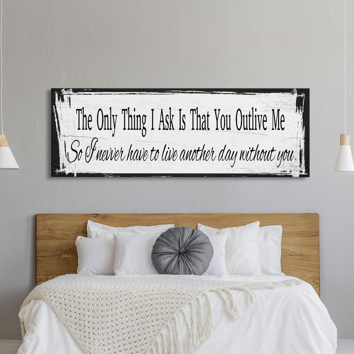 The only thing I ask, canvas sign, bedroom decor, yellowstone wall art, wedding vow, above bed, quotes, beth and rip wood and canvas sign