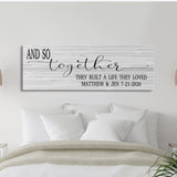 master bedroom sign, and so together they built a life they loved, master bedroom decor - wall decor - bedroom wall art - canvas print