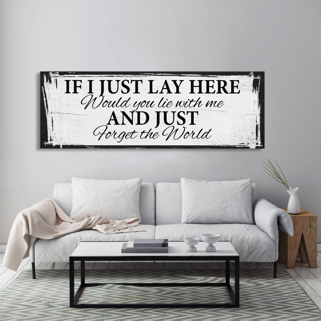 If I Lay Here Canvas Print, Bedroom Signs, Above Bed Decor, Wood Signs, Wall art - Canvas Wall Art - Bedroom Wall Decor - Above Bed Signs