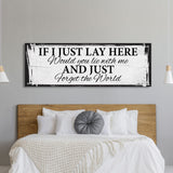 If I Lay Here Canvas Print, Bedroom Signs, Above Bed Decor, Wood Signs, Wall art - Canvas Wall Art - Bedroom Wall Decor - Above Bed Signs