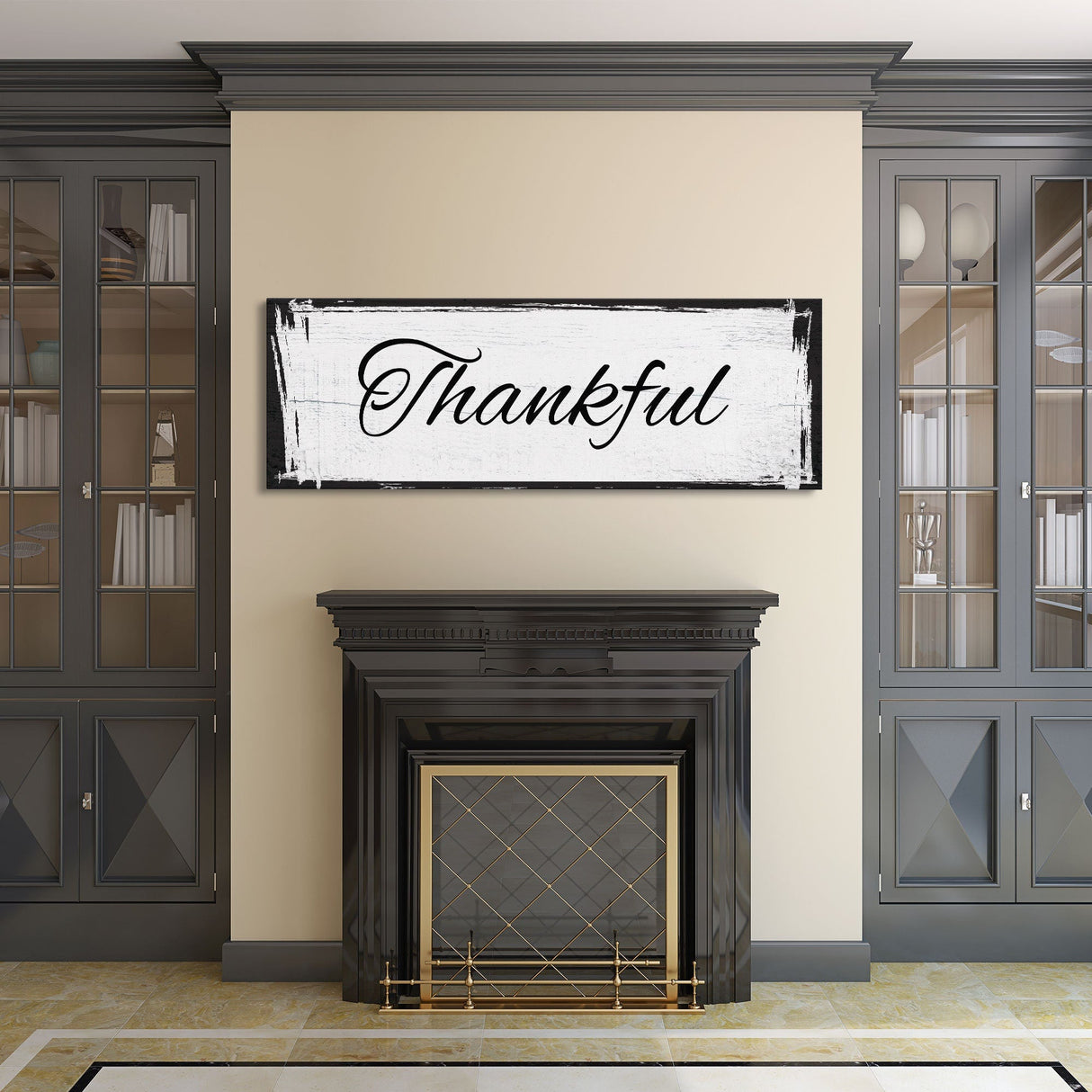 Thankful Canvas Sign, Thankful Sign on Wood, Thanksgiving Signs, Fall Signs, Thankful Wood Signs, Thanksgiving Decor, Framed Wood Signs