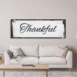 Thankful Canvas Sign, Thankful Sign on Wood, Thanksgiving Signs, Fall Signs, Thankful Wood Signs, Thanksgiving Decor, Framed Wood Signs