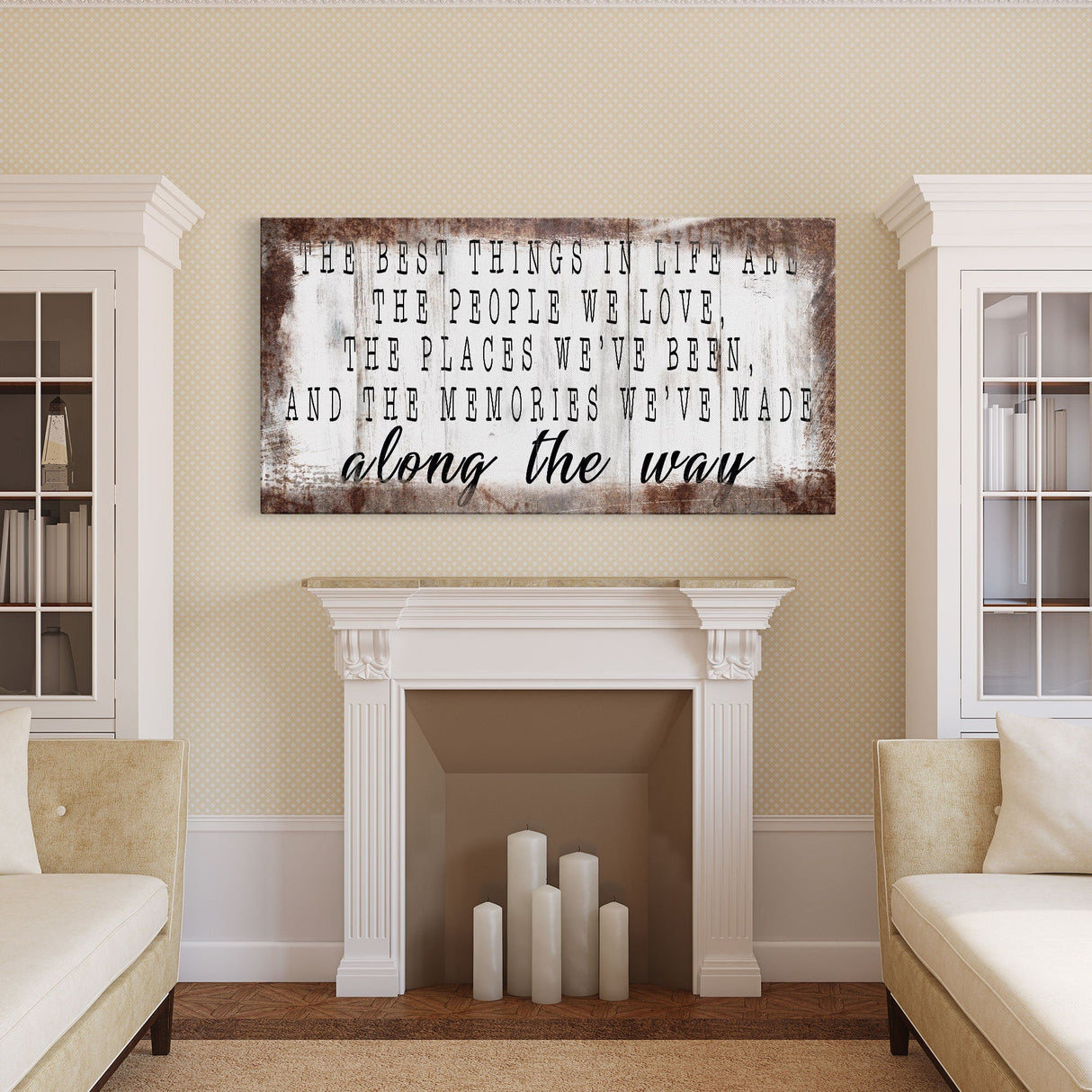 inspirational signs, the best things in life canvas sign, home decor sign, wood sign wall decor, motivational signs, the memories we've made