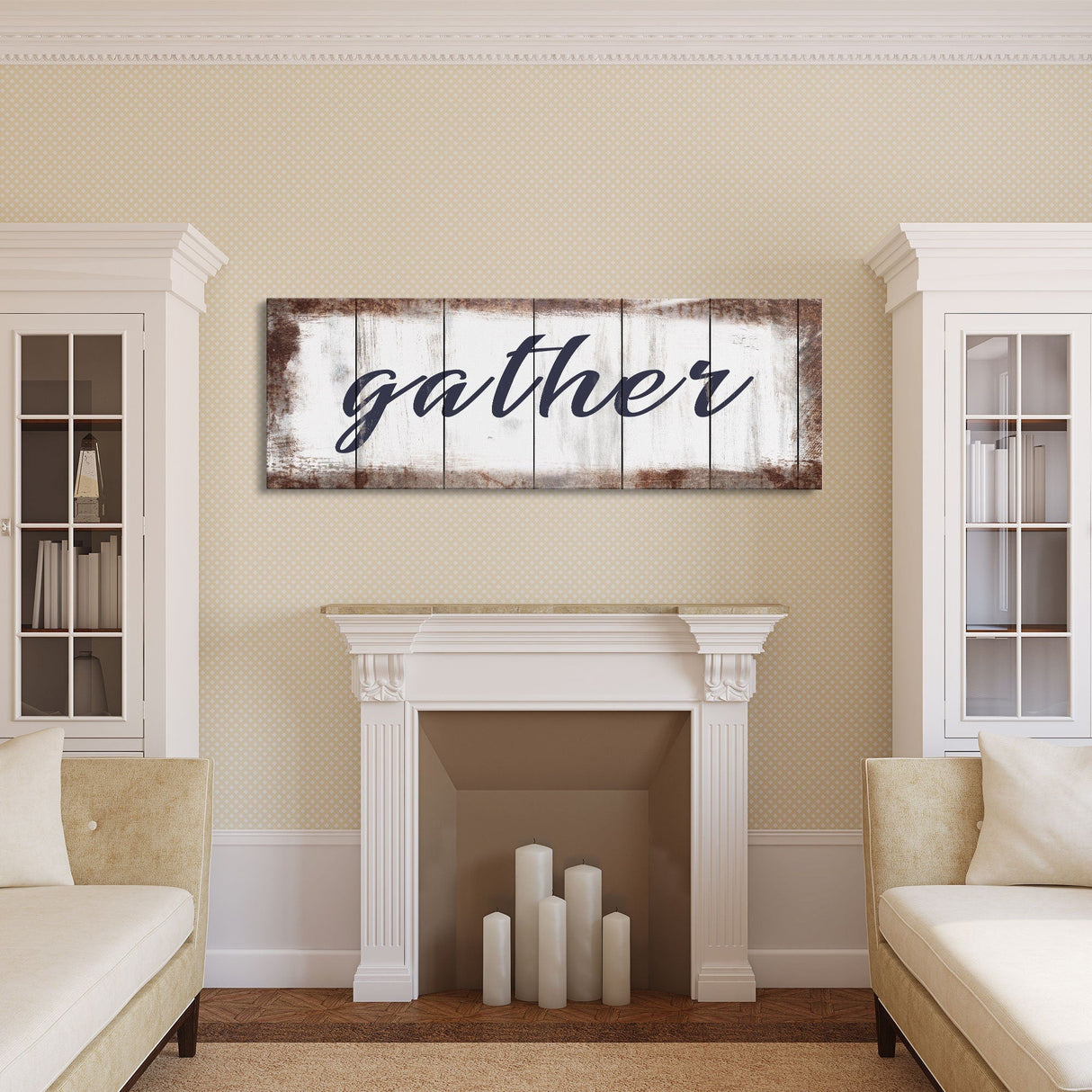 Gather Canvas Sign, Gather Wood Sign, Dining Room Sign, Large Gather Sign, Fall Sign, Gather, Canvas And Wood Signs, Wooden Signs