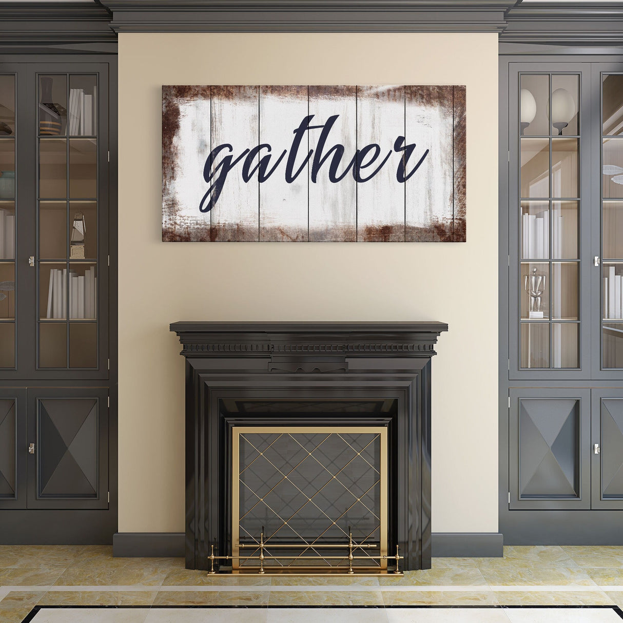 Gather Canvas Sign, Gather Wood Sign, Dining Room Sign, Large Gather Sign, Fall Sign, Gather, Canvas And Wood Signs, Wooden Signs