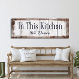 In This Kitchen We Dance Sign  Kitchen Canvas Sign  Wood Signs  Farmhouse Kitchen Signs  Wooden Signs  Kitchen Decor  Modern Farmhouse