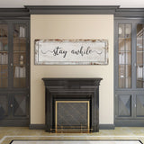 Stay awhile sign, Stay Awhile Canvas Print, Living Room Signs, Living room wall decor, Entryway Wood sign, wooden signs, guest room art
