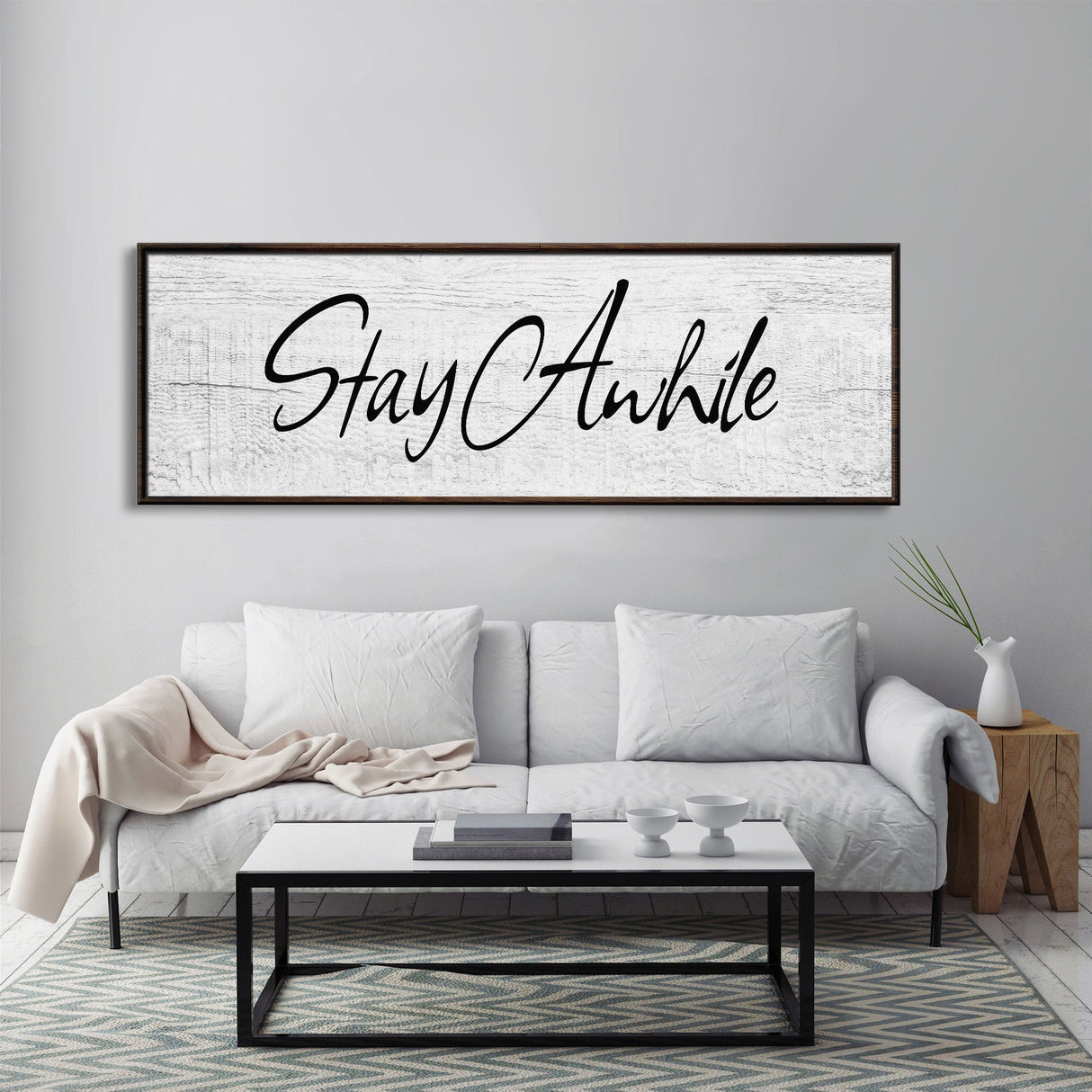 Stay awhile sign, Stay Awhile Canvas Print, Living Room Signs, Living room wall decor, Entryway Wood sign, wooden signs, Mothers Day gifts