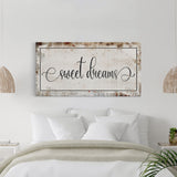Sweet Dreams, Master bedroom sign for over bed, master bedroom wall decor, wall art for bedroom wall, sweet dreams canvas print, guest room