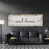 Sweet Dreams Canvas Sign, Master Bedroom Sign, Bedroom Wall Decor, Sign For Bedroom, distressed Canvas Sign, Sign Above Bed, Bedroom Art