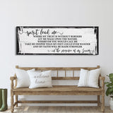 Song wall decor, Hillsong, spirit lead me canvas print, inspirational wall decor, worship song sign, worship song decor, Christian decor