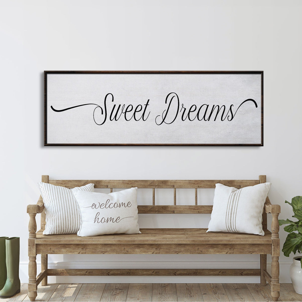 Sweet Dreams Sign, Large Bedroom Wall Decor over the Bed, Farmhouse Decor, Wall Art Decor, Canvas Print, Bedroom Wall Decor