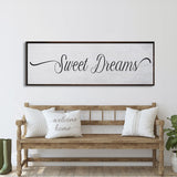 Sweet Dreams Sign, Large Bedroom Wall Decor over the Bed, Farmhouse Decor, Wall Art Decor, Canvas Print, Bedroom Wall Decor