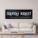 Farmer's Market Printed Canvas Sign Sign Distressed Wall Art Farmer's Market Cute Kitchen Sign Kitchen Wall Art
