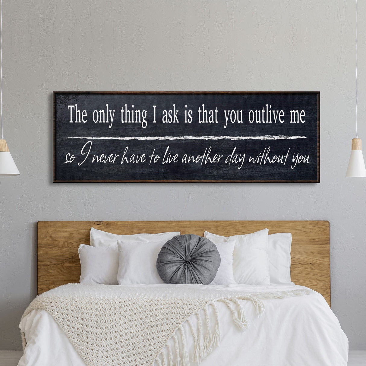 The only thing I ask, canvas sign, bedroom decor, yellowstone wall art, wedding vow, above bed, quotes, beth and rip wood and canvas sign