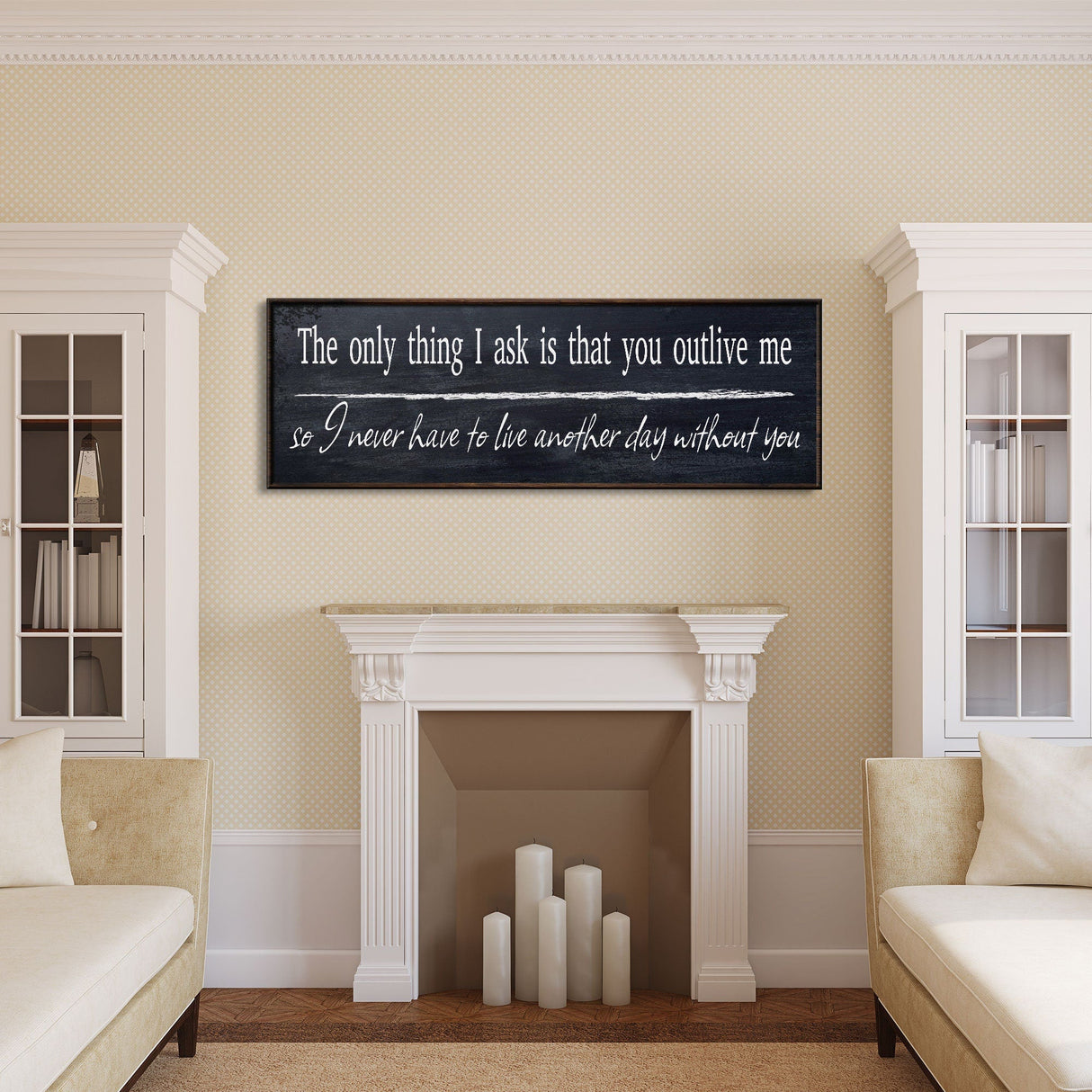 The only thing I ask, canvas sign, bedroom decor, yellowstone wall art, wedding vow, above bed, quotes, beth and rip wood and canvas sign