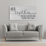 master bedroom sign, and so together they built a life they loved, master bedroom decor - wall decor - bedroom wall art - canvas print