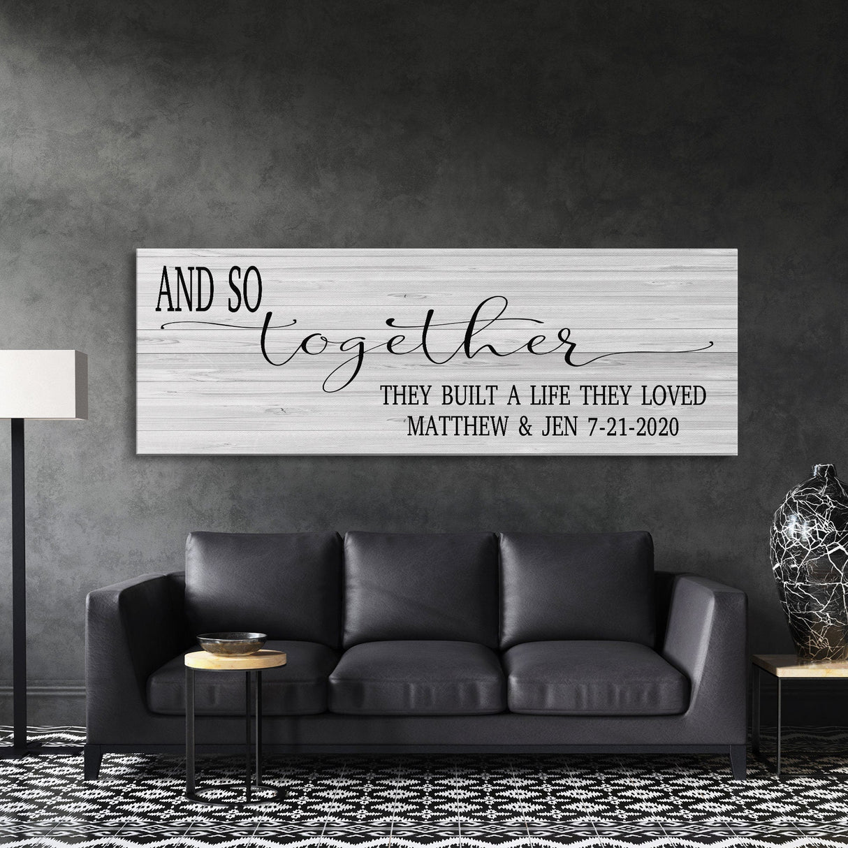 master bedroom sign, and so together they built a life they loved, master bedroom decor - wall decor - bedroom wall art - canvas print