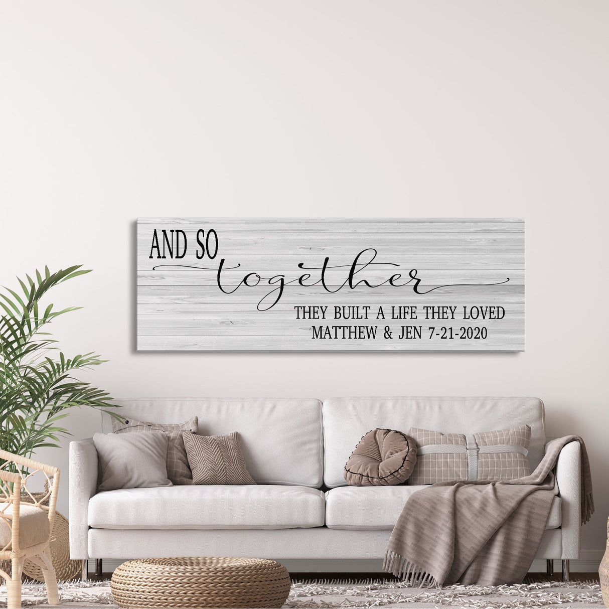 master bedroom sign, and so together they built a life they loved, master bedroom decor - wall decor - bedroom wall art - canvas print