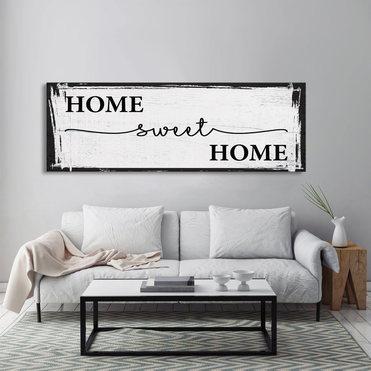 Home Sweet Home Sign, Canvas Print, Above Sofa, Above Couch, Above Sofa Decor, Family Room Decor Sign, Gift for Mom, Mother's Day