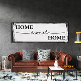 Home Sweet Home Sign, Canvas Print, Above Sofa, Above Couch, Above Sofa Decor, Family Room Decor Sign, Gift for Mom, Mother's Day