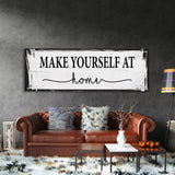 Make yourself at home canvas sign, canvas print, guest room sign, guest room wall decor, guestroom, farmhouse wall decor