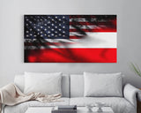 American and Austrian Flag Mashup, Austria Flag, Framed Canvas Print, Framed American Flag Art, Patriotic Immigrant Art