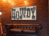 Howdy Typography Wall Art Print, Midwest Decor, Southwestern Wall Art, Canvas Print or Poster, Modern Design, Southern Home Art, Ranch Art