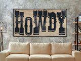 Howdy Typography Wall Art Print, Midwest Decor, Southwestern Wall Art, Canvas Print or Poster, Modern Design, Southern Home Art, Ranch Art