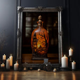 Spooky Jar - Haunted House In A Jar - Mini Worlds - Creepy Halloween Art - Framed Canvas Print