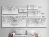 San Antonio City Map, Texas Art, Map Print, Minimalist Wall Art, Wall Art, Canvas Art, Landscape Art, Framed Wall Décor, New Homeowner Gift