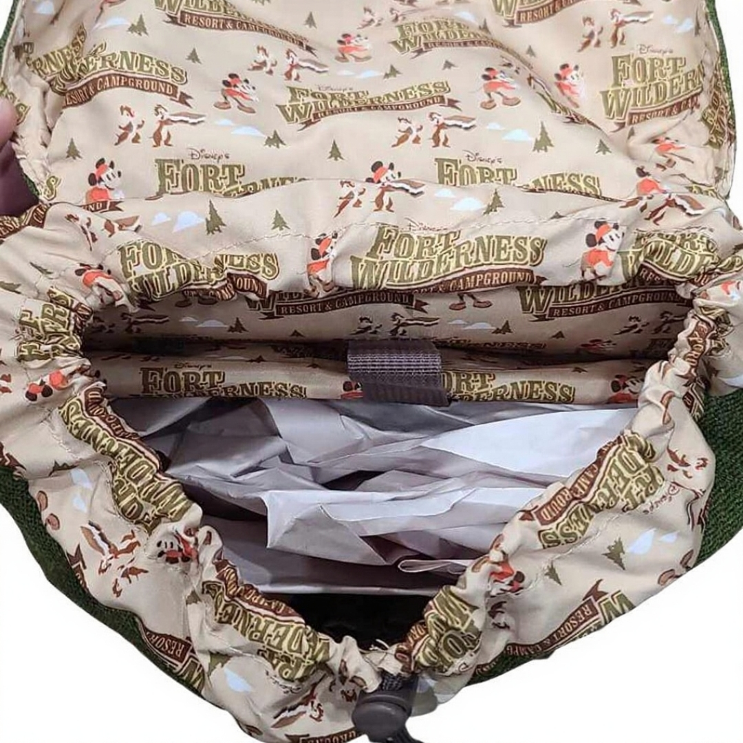Disney Fort Wilderness Campground Mickey Patches Canvas Loungefly Backpack