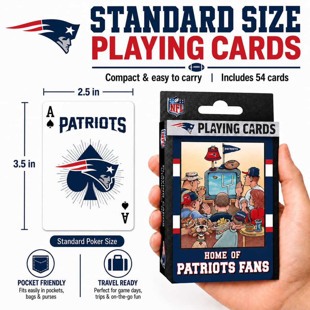 New England Patriots Fan Deck Playing Cards - 54 Card Deck