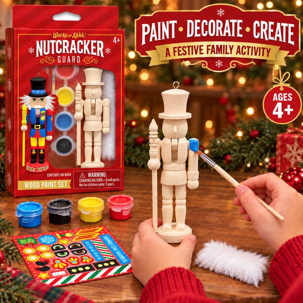 Nutcracker Guard Ornament Wood Paint Kit