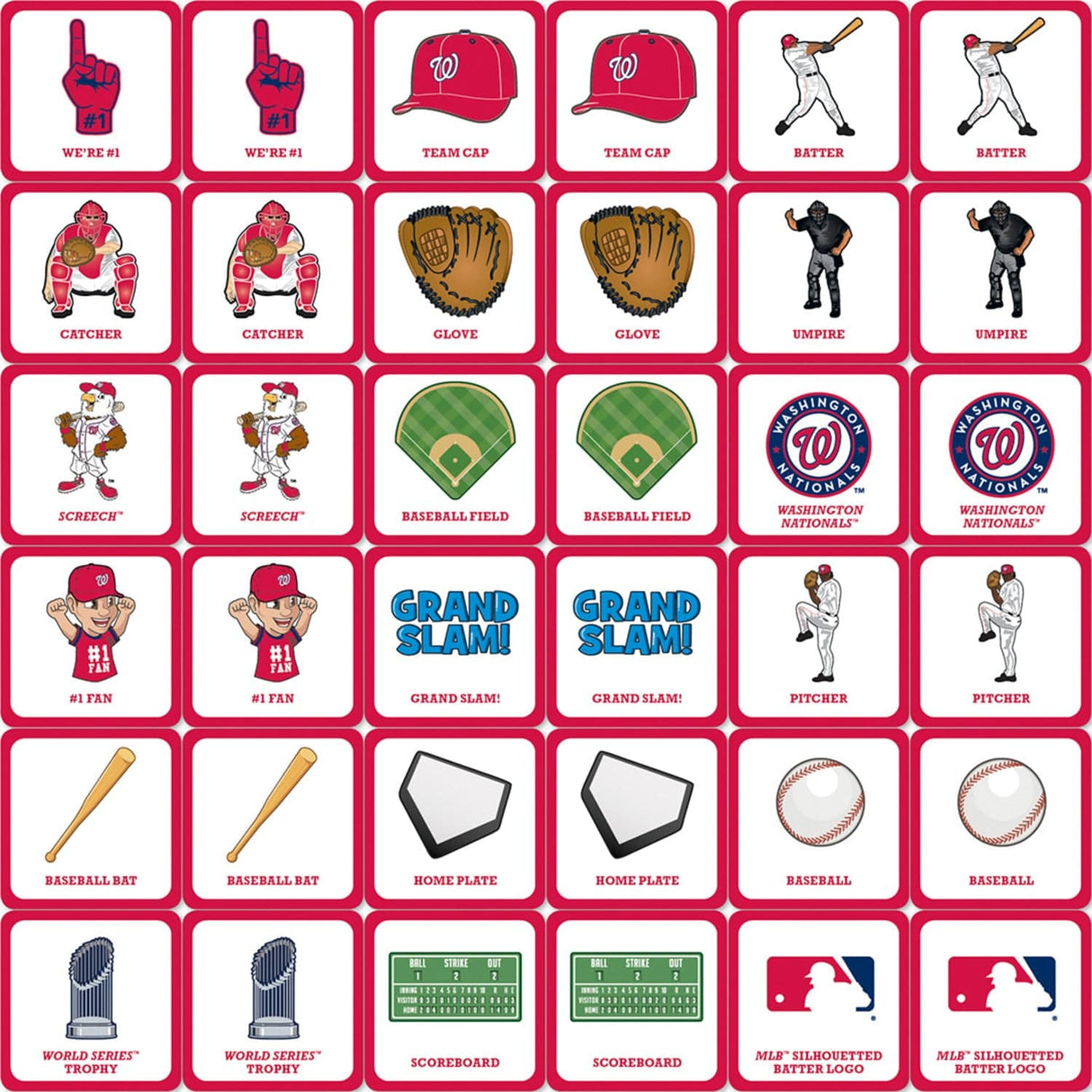 Washington Nationals Matching Game