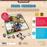 Wood Fun Facts - Farm Friends 48 Piece Wood Jigsaw Puzzle