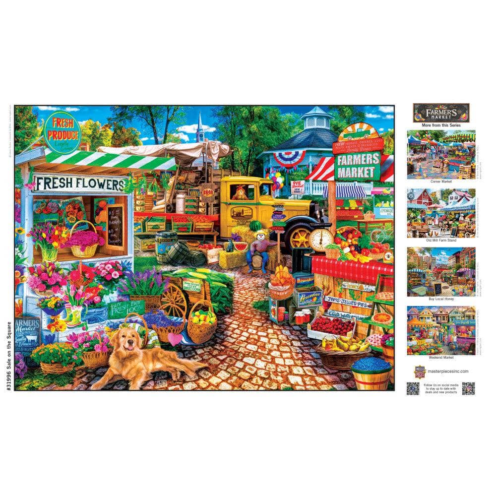 Farmer's Market - Sale on the Square 750 Piece Jigsaw Puzzle