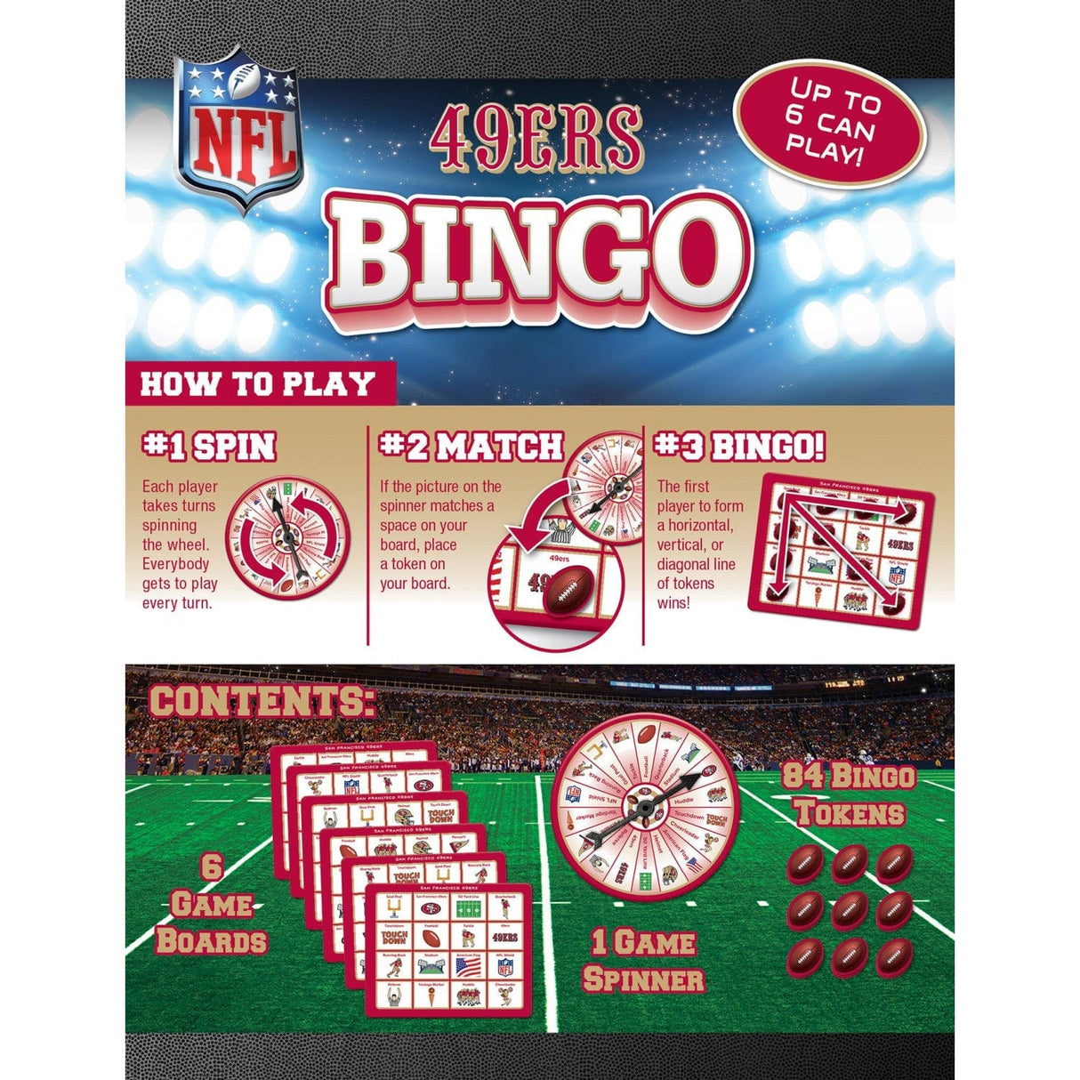 San Francisco 49ers NFL Bingo Game
