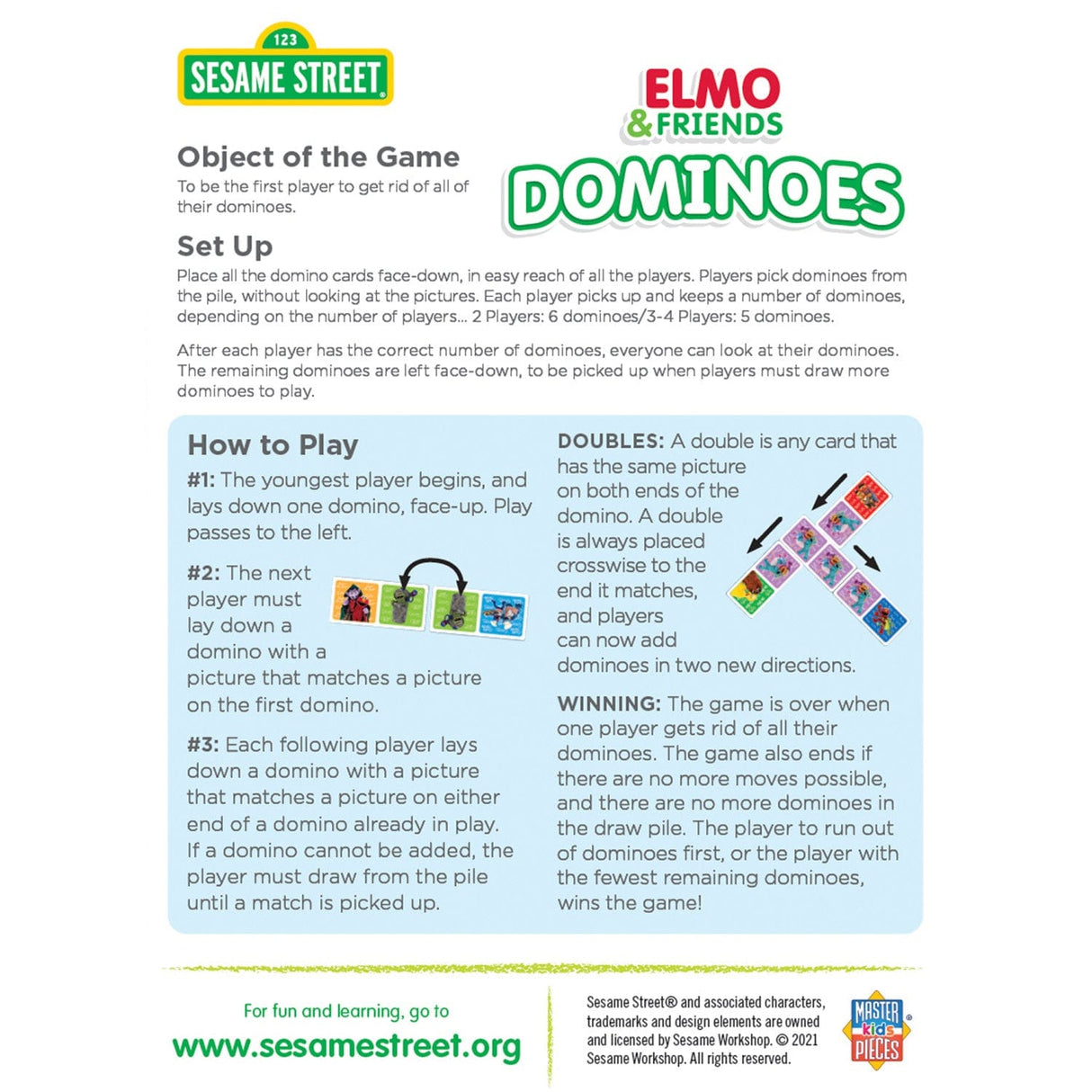 Sesame Street - Elmo & Friends Picture Dominoes